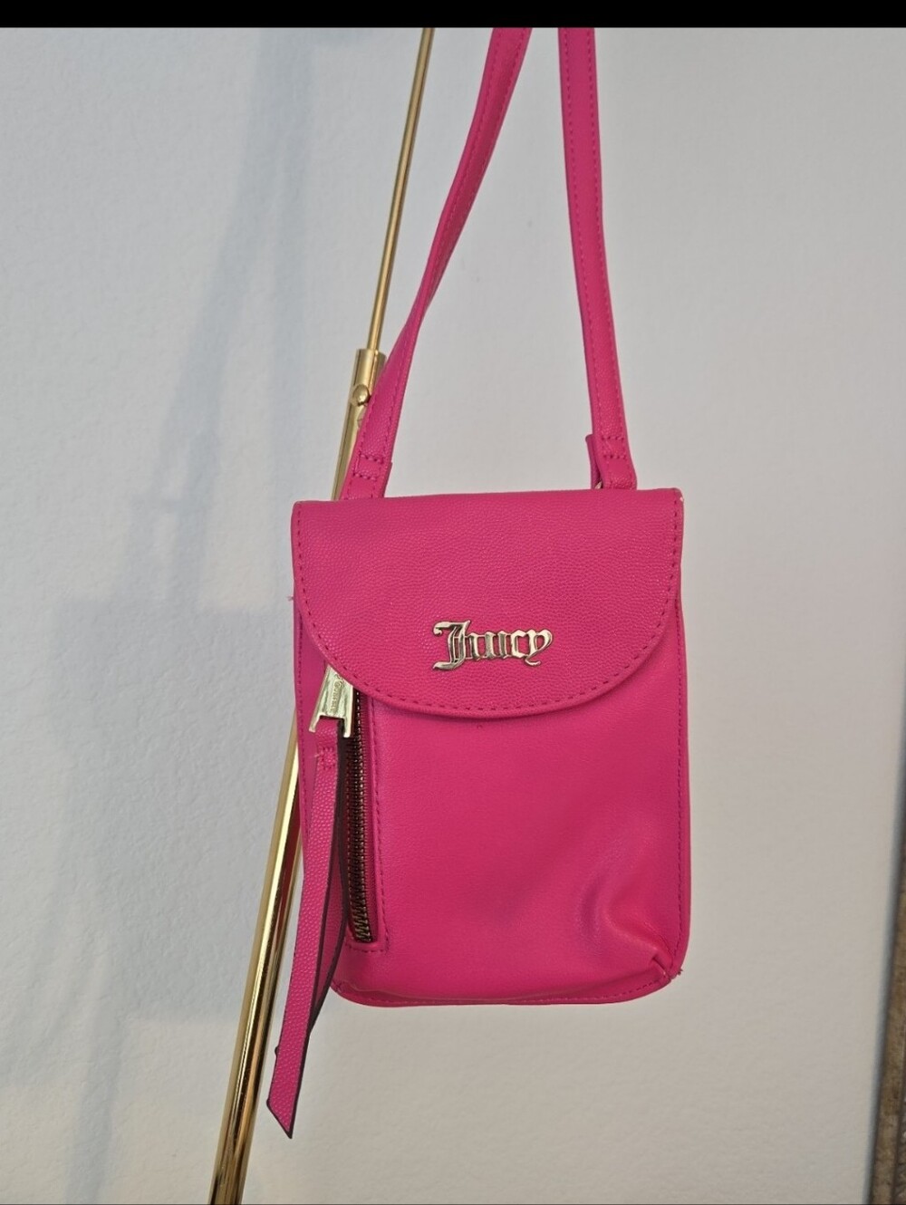 Juicy Couture Bright Pink Crossbody Phone Pouch
